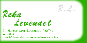 reka levendel business card